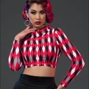 Pinup Girl red harlequin Joanna, Med